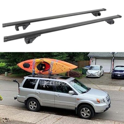 53'' Top Roof Rack Cross Bar Top Luggage Cargo Carrier W/ Lock For Honda Pilot