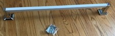 MODIFIED Franklin Brass Futura 24 in. white Towel Bar with Chrome ends