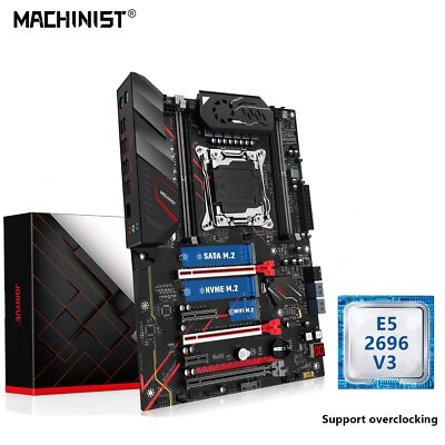 MACHINIST X99 Motherboard Xeon E5 2696 V3 CPU LGA 2011-3 DDR4 RECC MR9APRO NVME/