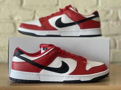 Nike Dunk Low  Chicago  ID By You Retro White/Red-Black Men Size 13 FN0569-900