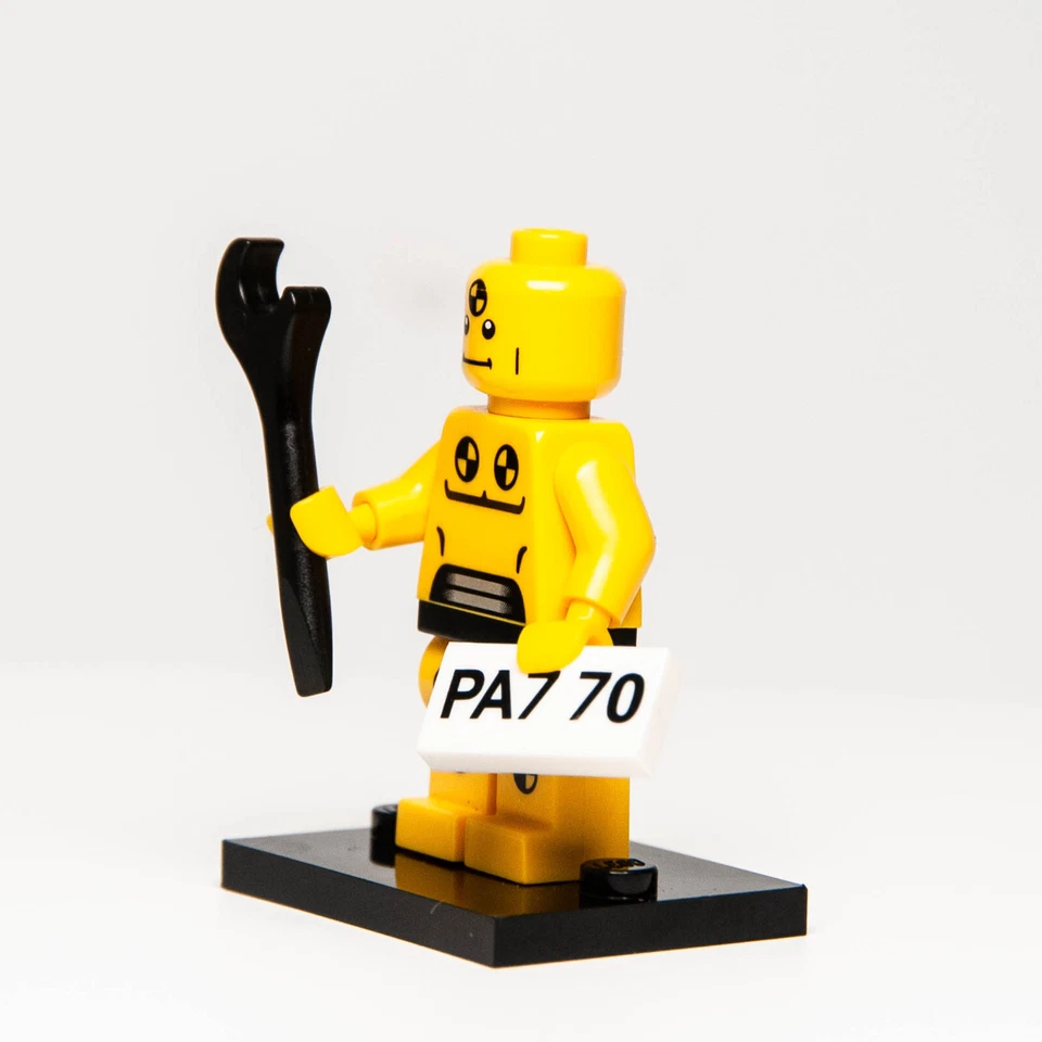 Lego CMF Serie 1 Minifigura - Maniquí de prueba de choque de demolición 8683 (col01-8) Foto 2 de 4