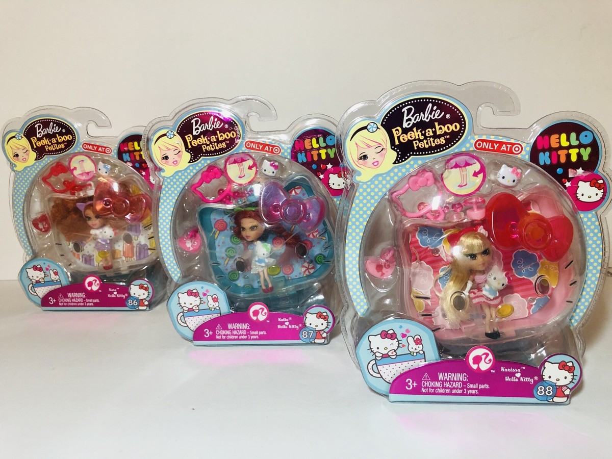HELLO KITTY: Barbie Peek a Boo Petites Lot: 86, 87, 88 RARE by