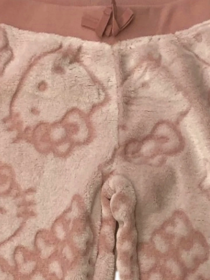Pantalones deportivos de felpa rosa Hello Kitty Cat para niñas Foto 2 de 2