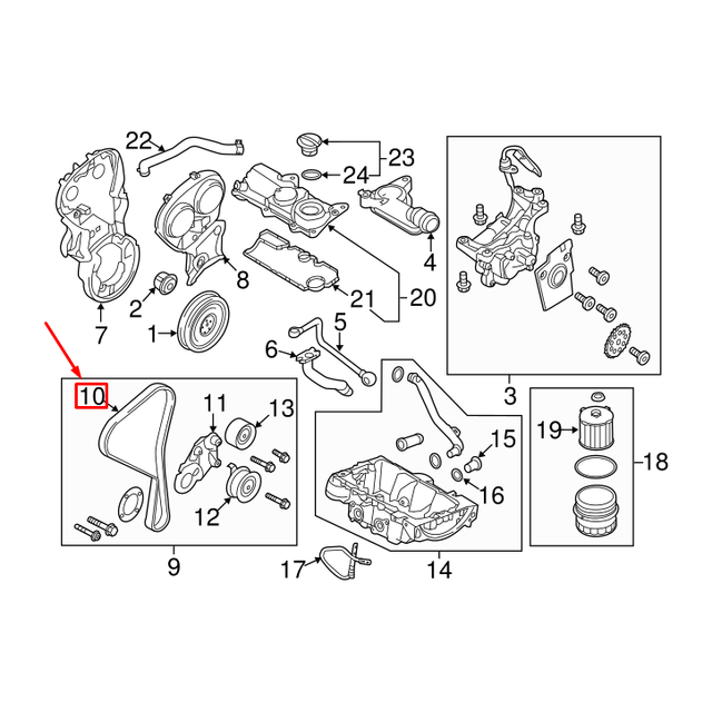 OEM Volvo Xc90 Mk2 Timing Belt 31401332 Genuine for sale online eBay
