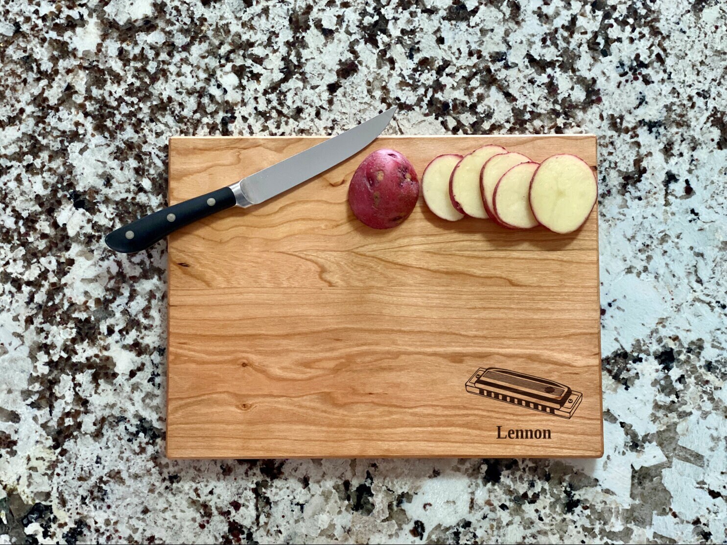 Harmonica Cutting Board |  Harmonica Charcuterie Board | Custom Serving Tray |