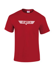 Image of TopCunt Unisex Retro T-shirt Funny Parody Rude Adult Humour Stag Do Hen do tee
