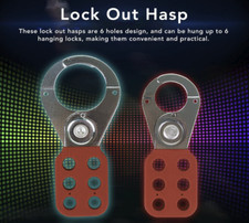 4pcs Lock Out Tag Out Hasp, Jaw Diameter Steel Lockout Hasp, 1 inch 1.5 inch