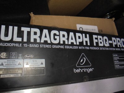 【ジャンク品】ベリンガーULTRAGRAPH PRO FBQ1502 楽天市場】BEHRINGER ベリンガー/グラフィックイコライザー/ULTRAGRAPH