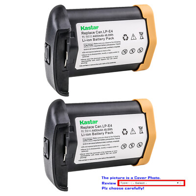 Kastar Replacement Battery for Canon LP-E4 LP-E4N Battery & LC-E4 LC-E4N Charger