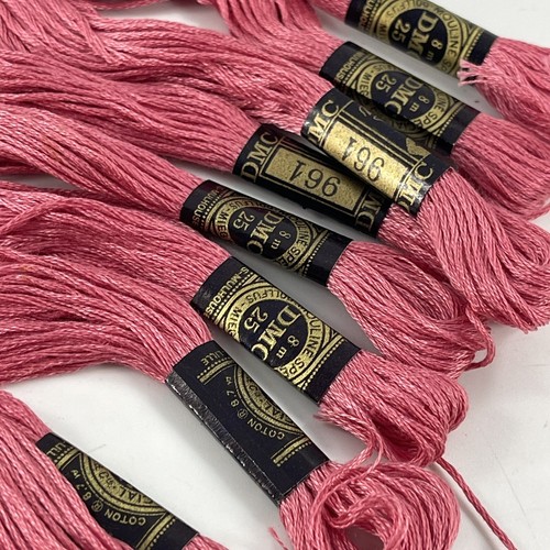 10 Skeins DMC Embroidery Thread Floss Pink 961 - Picture 2 of 5