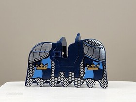 LEGO Castle Horse Barding Blue Gold Crown Silver Mail 2490pb90 7094 Armor NEW