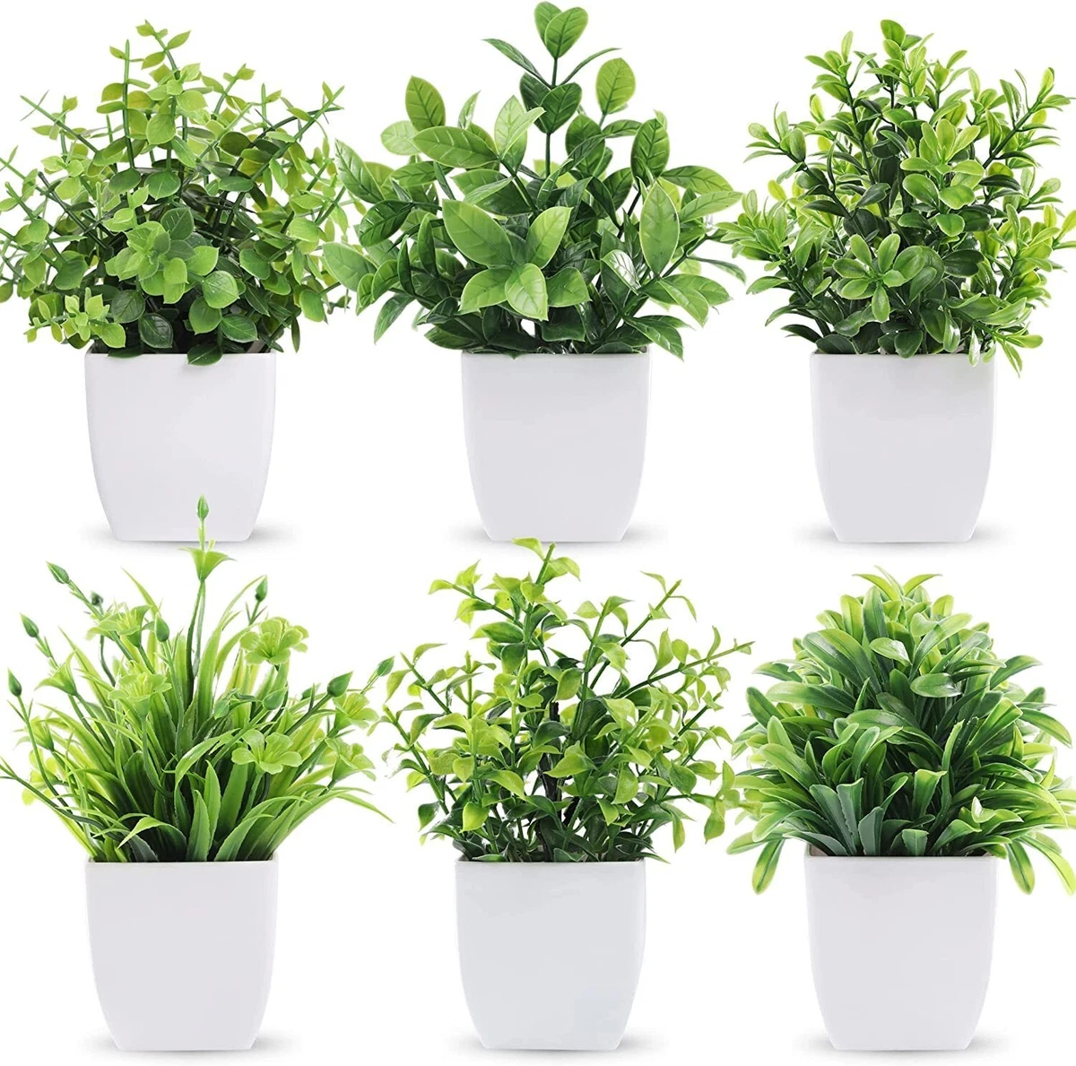 Mini Artificial Plants Indoor for Home Farmhouse Bathroom Shelf