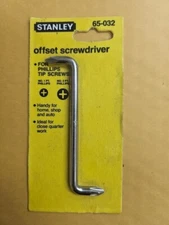 STANLEY Offset Phillips Screwdriver 1PT & 2PT Combo 65-032 Made in USA NEW