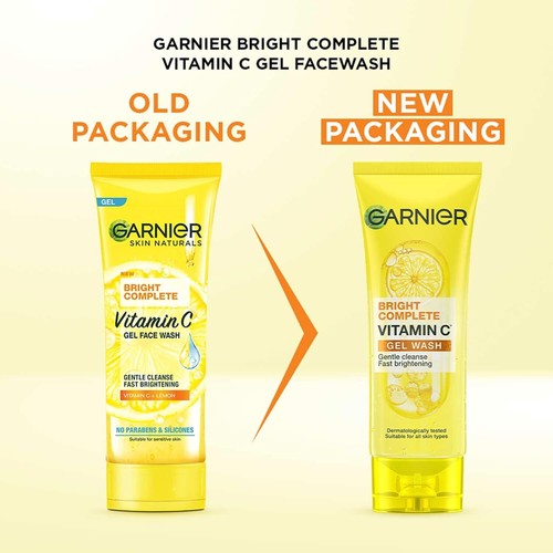 Garnier Skin Naturals Bright Complete Vitamin C Face Wash Gel | Gentle Cleanser - Picture 8 of 8