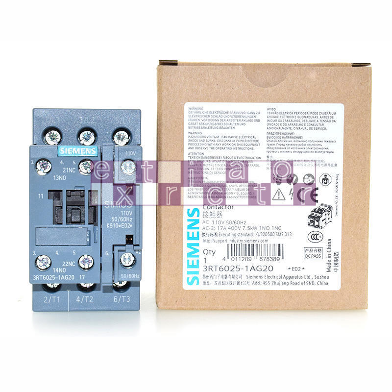 1piece NEW Siemens 3RT6025-1AG20 17A 110V AC Contactor