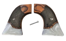 Fits Ruger Wrangler GRIPS .22 model Rosewood White Pearl "Gentleman"