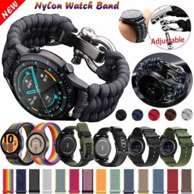 Für Samsung Galaxy Watch 3 4 5 6 7 FE / 5 Pro 40-46mm Active 2 1 Nylon Armband