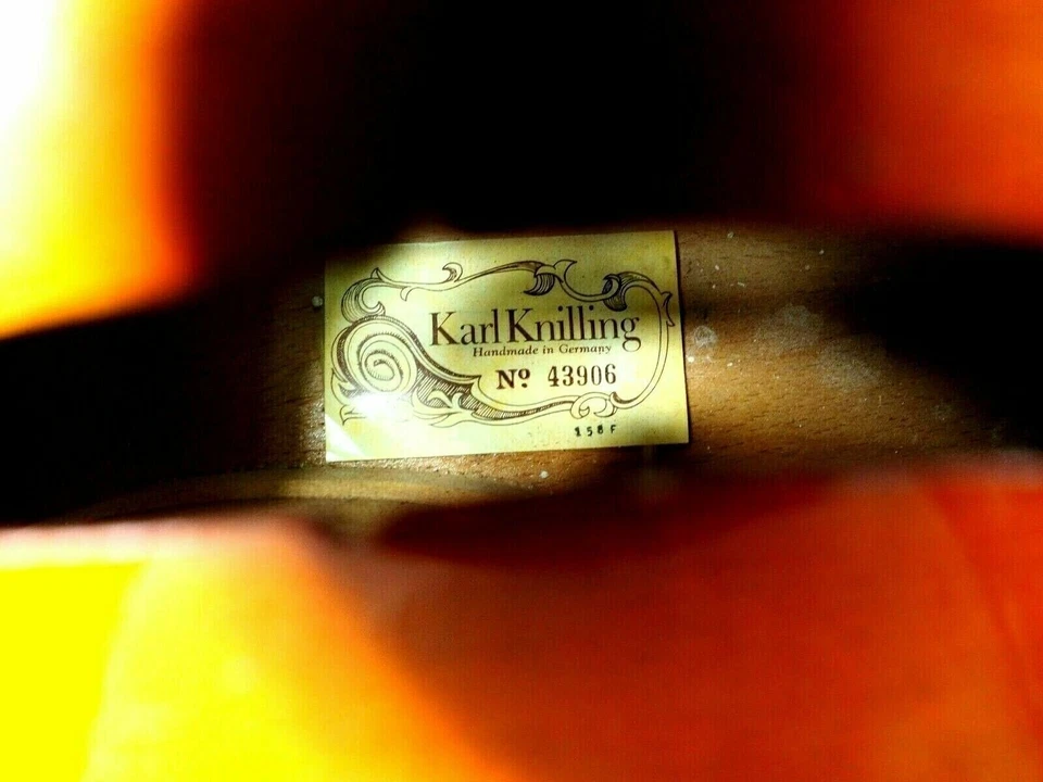 This Karl Knilling cello has an inner label stating it is Made in Germany.  No. - Image 2 of 4