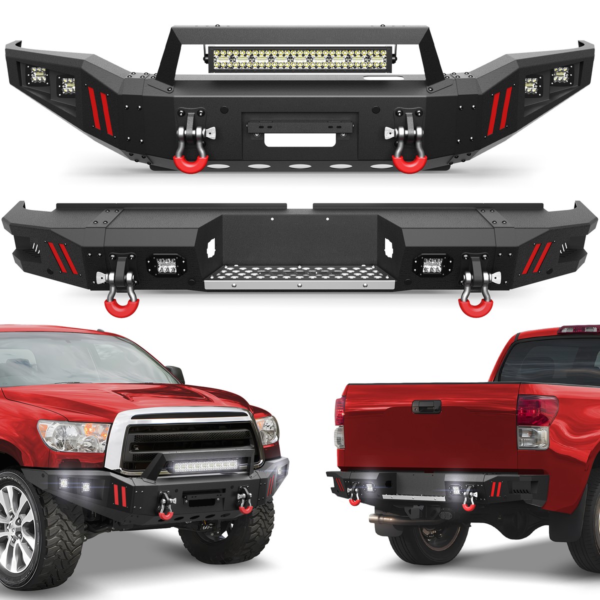 Tundra ［3ED］ Steel Front / Rear Bumper For Toyota Tundra 2007-2013 W/Winch