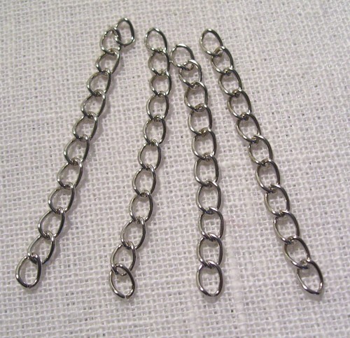 LOT (25 à 100 pcs) CHAÎNE CHAÎNETTE D'EXTENSION * 3 mm x 5 cm * Rallonge Bijoux - Picture 5 of 8