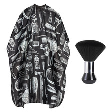 Professional Hair Cutting Cape with Neck Duster Brush, Large Size Salon Barbe...