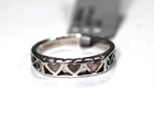 VINTAGE  925 Sterling Silver Vintage Real Mother-of-Pearl Heart Ring Size 6