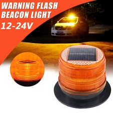 2pack Magnetic Solar Battery Powered Warning Lights Strobe Beacon Light Amber Us