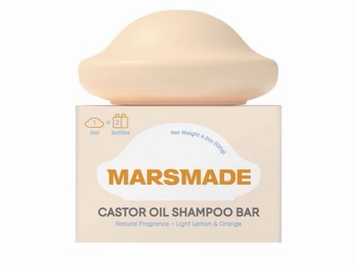 MARS MADE Castor Oil Shampoo Bar 2.0 Hydrating & Moisturizing Natural Hair4.2 Oz