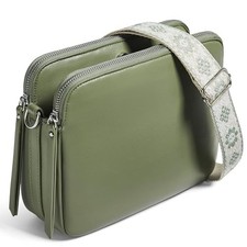 Women Crossbody Bag Trendy Faux Leather Cross Body Purse Guiter Olive Green