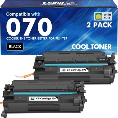 2 Pk Cartridge 070 Black Toner for Canon imageCLASS MF465 MF462 LBP247 LBP246