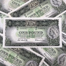 1953 £1 One Pound Banknote - VF + - Coombs / Wilson Commonwealth Bank | R33