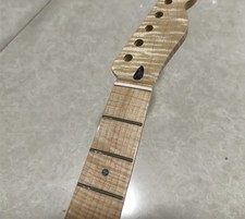 22 Fret Gloss Flame Maple Electric guitar Neck 25.5 inch Bone nut part