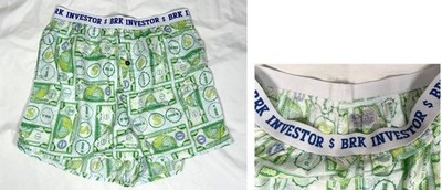 2023 Berkshire Hathaway Boxer Shorts Medium Warren Buffett BRK Investor Bucks