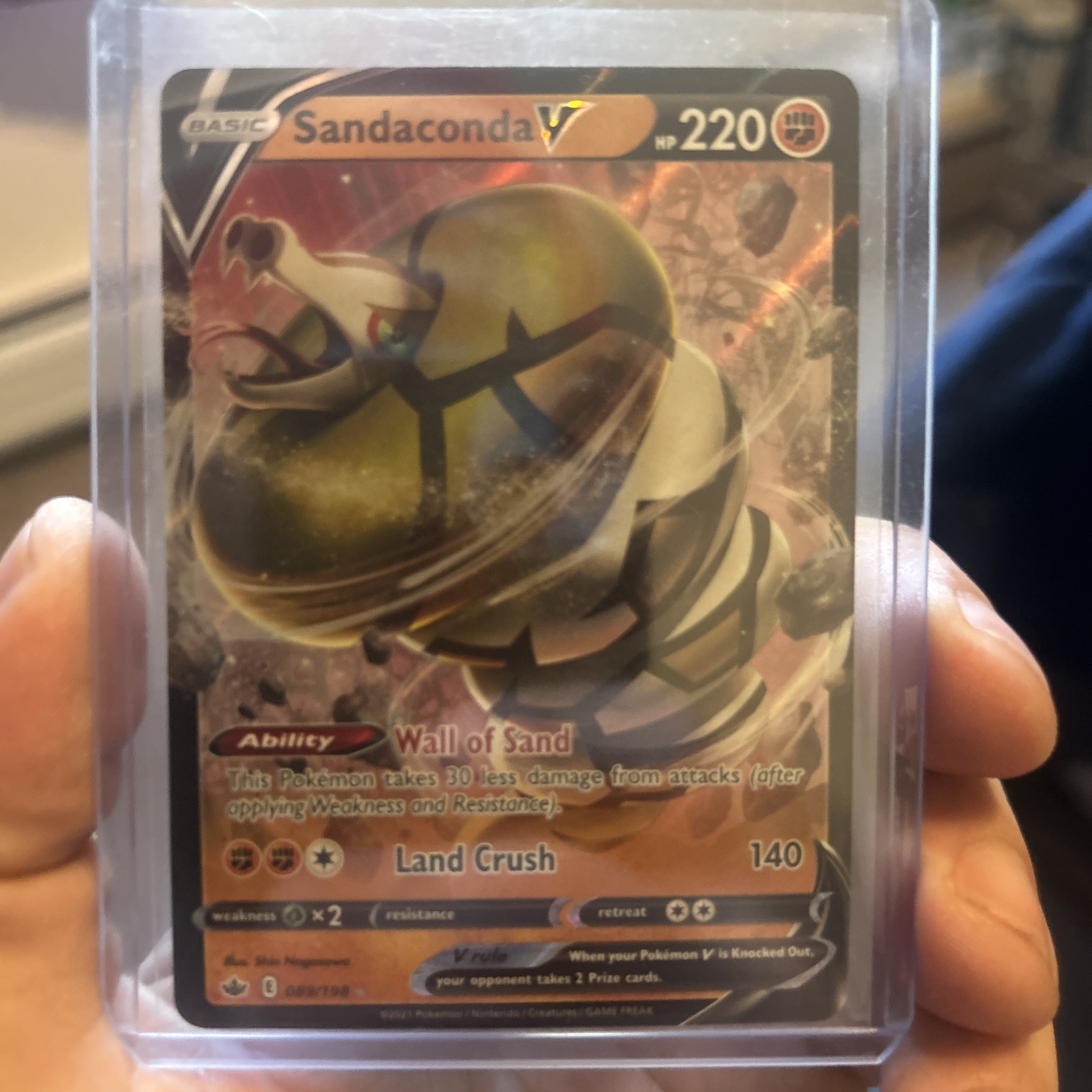 Sandaconda V 108/192 Ultra Rare Rebel Clash Pokemon TCG
