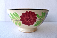 Petrus Regout Maastricht Holland Poterie Bol Main Peint Floral 6 " Ancien " R2