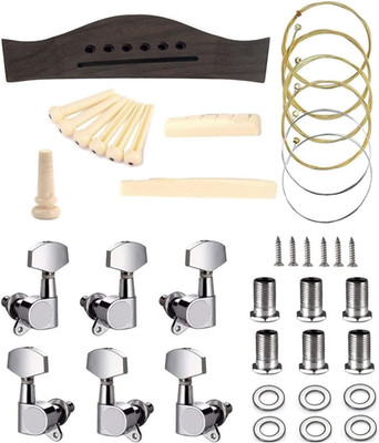 Guitar Parts Accessories Set Guitar Rosewood Bridge Pins Saddle Nut Tuning Pegs