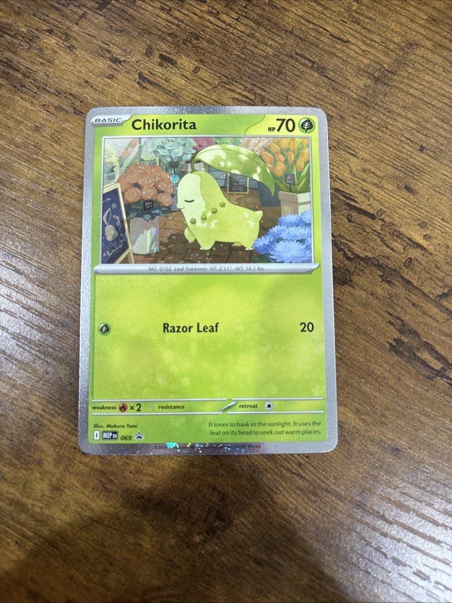 Pokemon TCG Chikorita 69 Cosmos Holo Perfect Order - Black Star