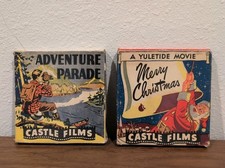 2 Vintage Castle Films 8mm Merry Christmas A Yuletide Movie  Adventure Parade