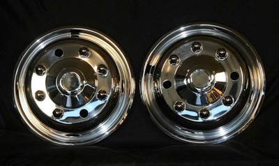 #ad Workhorse hubcaps wheel liners 19.5 8 lug 4 hole bolt on FRONT PAIR $239.99