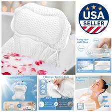 Luxury Bath Pillows for Tub  Bath Pillow Bathtub Pillows for Head and Neck Suppor
