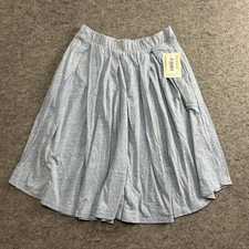 LuLaRoe Skirt Womens Small Heather Blue Madison Pleated A-Line Elastic Waist