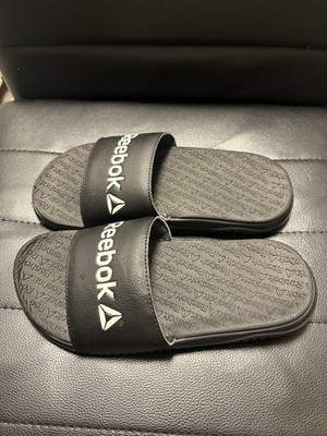 Reebok USA Youth Slide Sandals Black Size 3 Synthetic Slip-On Logo