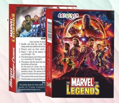 Marvel Red Trump Cards Superhero Collectible Game Deck Rare Edition Limited Set