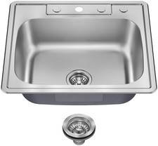 Kraus KTM101-25 Premier 25" Drop In Single Basin Stainless Steel - Stainless