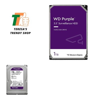 1TB WD Purple Surveillance Hard Drive - 3.5'' SATA 6 Gb/s for Reliable Recording