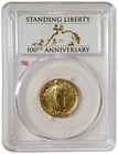 2016-W 1/4 Oz GOLD 100TH ANNIV STANDING LIBERTY PCGS SP70 First Strike Coin.