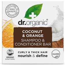 Image of Dr Organic Coconut & Orange Shampoo Conditioner Bar - 75g