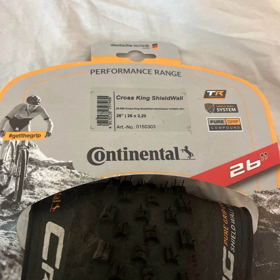 Continental Cross King Tire - 26 x 2.2, Tubeless, Folding, Black, ShieldWall - Image 2 of 2