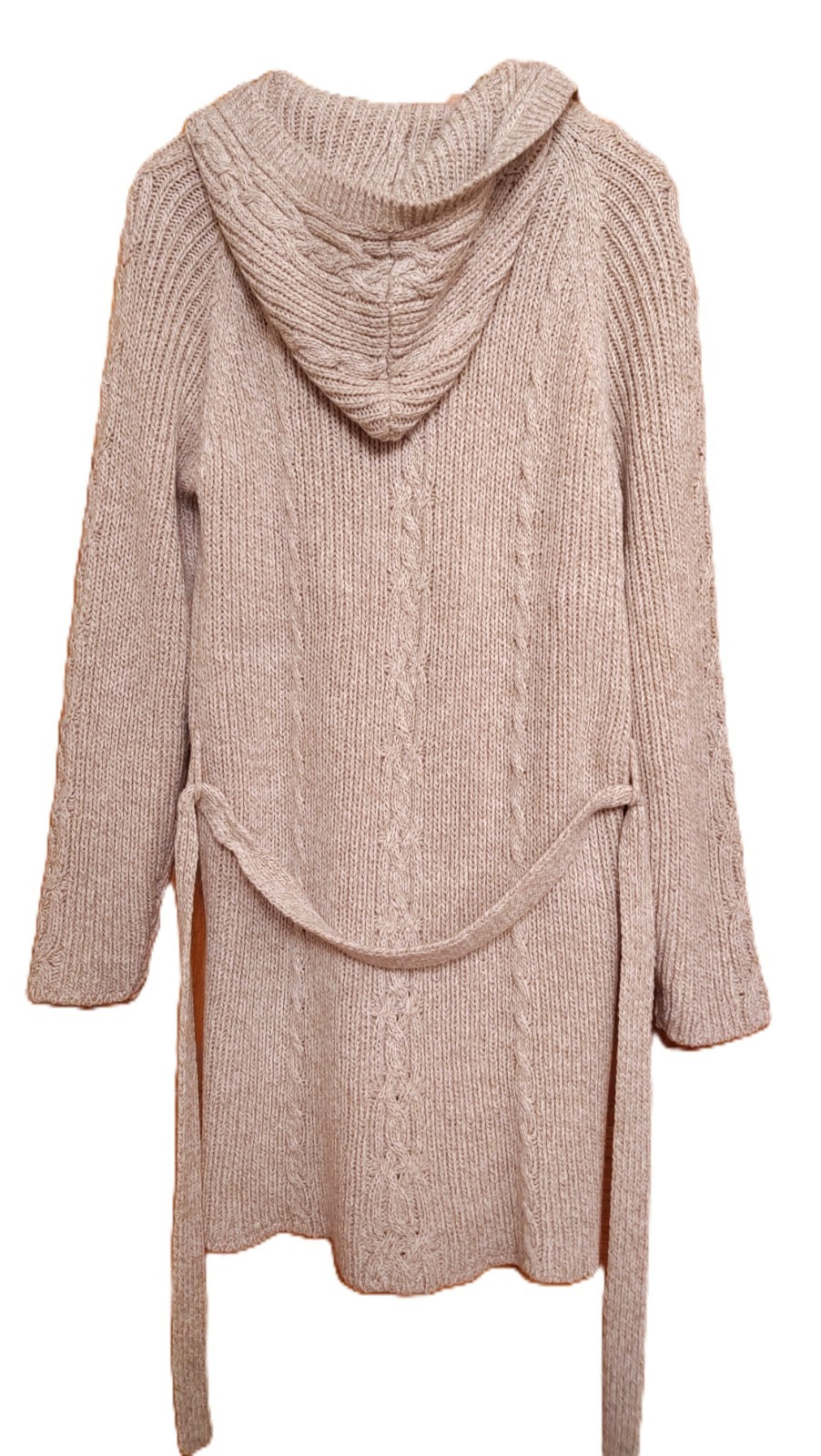 WOMANS HOODED BUTTON DOWN WRAP  DUSTER CARDIGAN S… - image 3