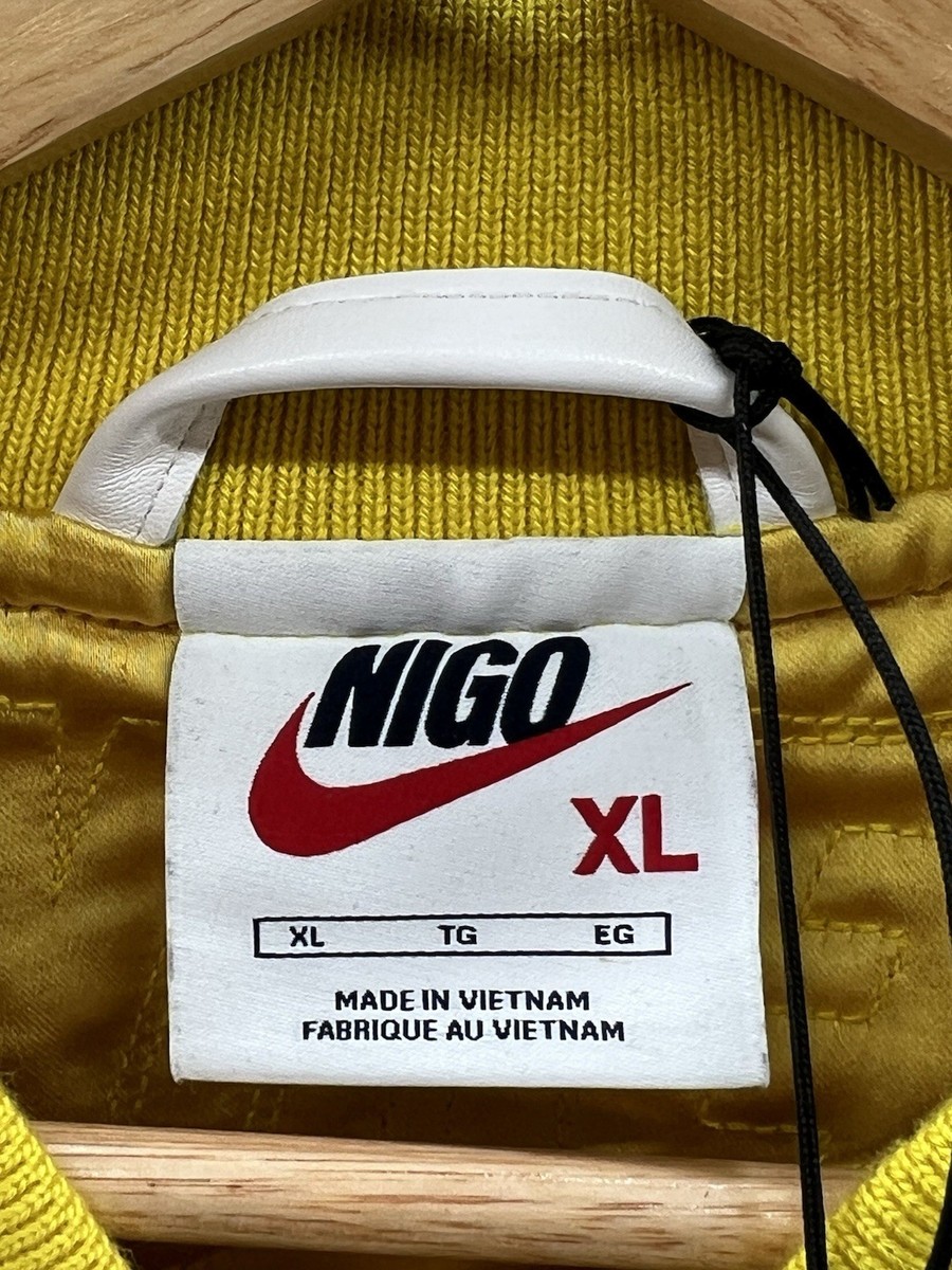 NIGO Nike NRG Varsity Jacket Yellow Lサイズ Nike M NRG NIGO VRSTY JKT (SPEED YELLOW/WHITE/WHITE